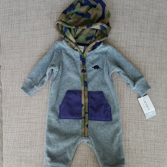 Carter's Other - NWT Carters Baby Boy Fleece Footless Jumpsuit